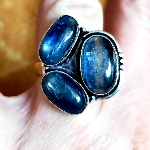 New Multi Kyanite 925 Silver Ring. - Picture 9 of 16